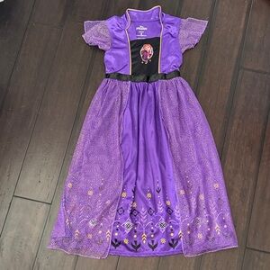 Euc Disney Frozen Anna Purple Nightgown Dress size 8